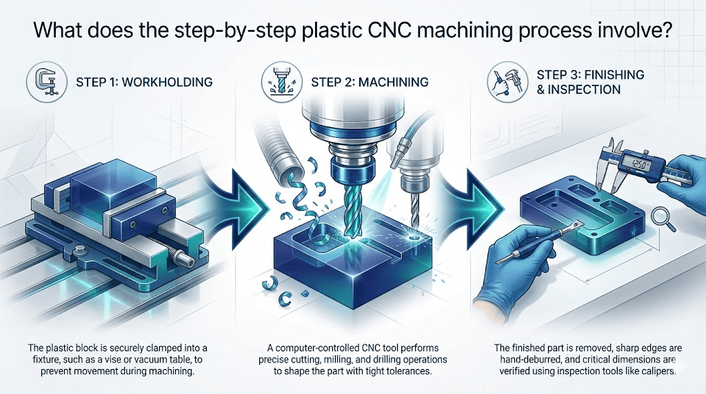 plastic cnc machining process